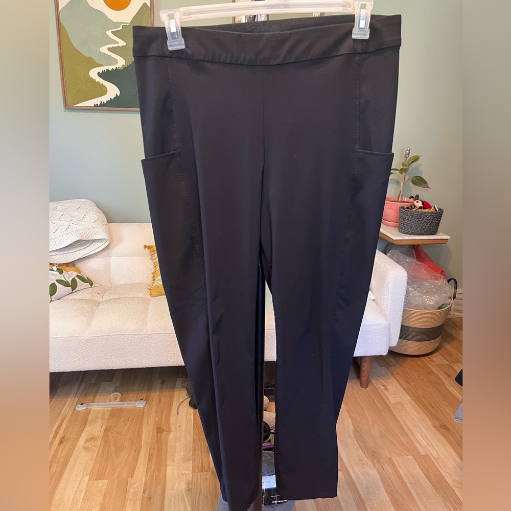 Briggs New York Black Ponte Pull-On Trousers with Side Pockets